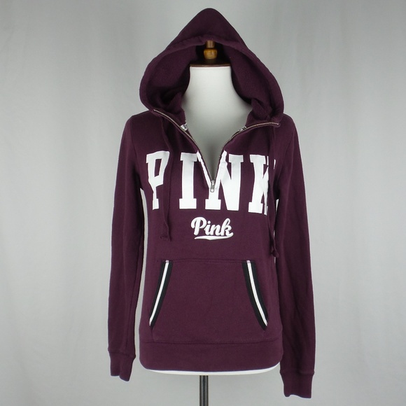 victoria's secret pink quarter zip hoodie